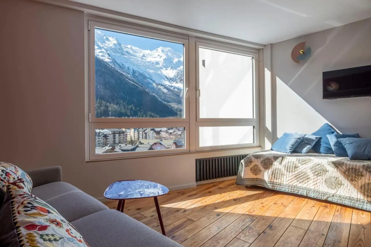 Apartmán Modern Studio With Mont Blanc View And Pool Chamonix